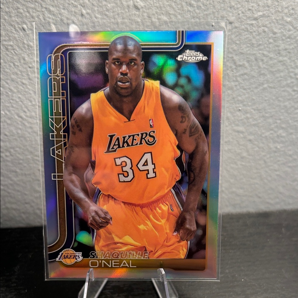Shaquille O'Neal LA Lakers Topps Chrome Refractor